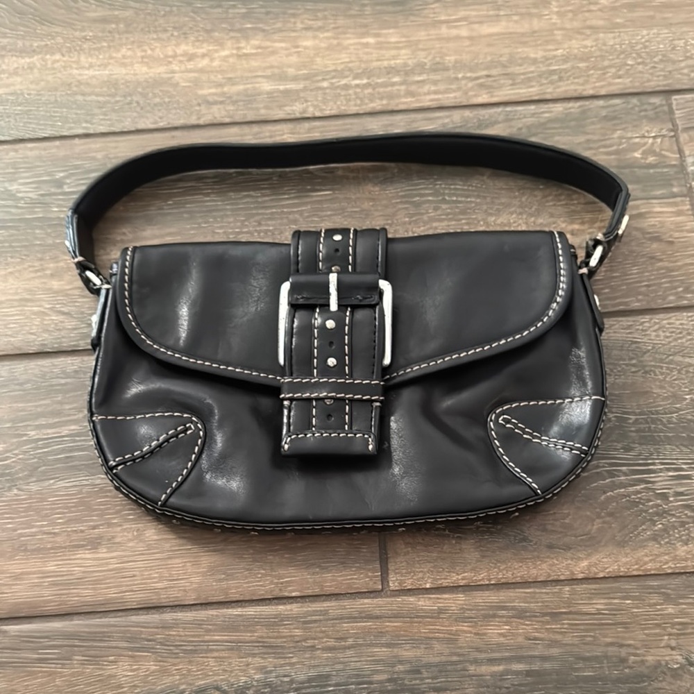 Black Leather Shoulder Bag